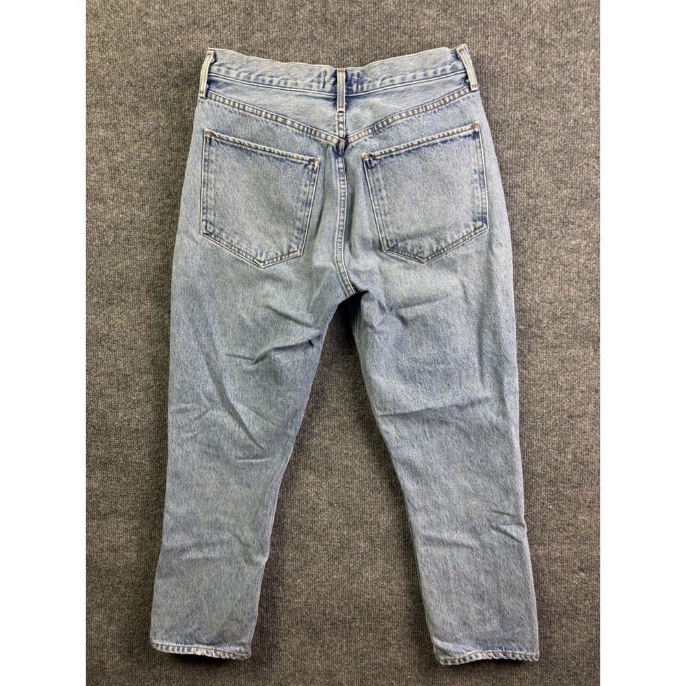 Agolde Straight Leg Jeans Womens 29 Light Wash High Rise Button Fly Denim - Picture 8 of 10